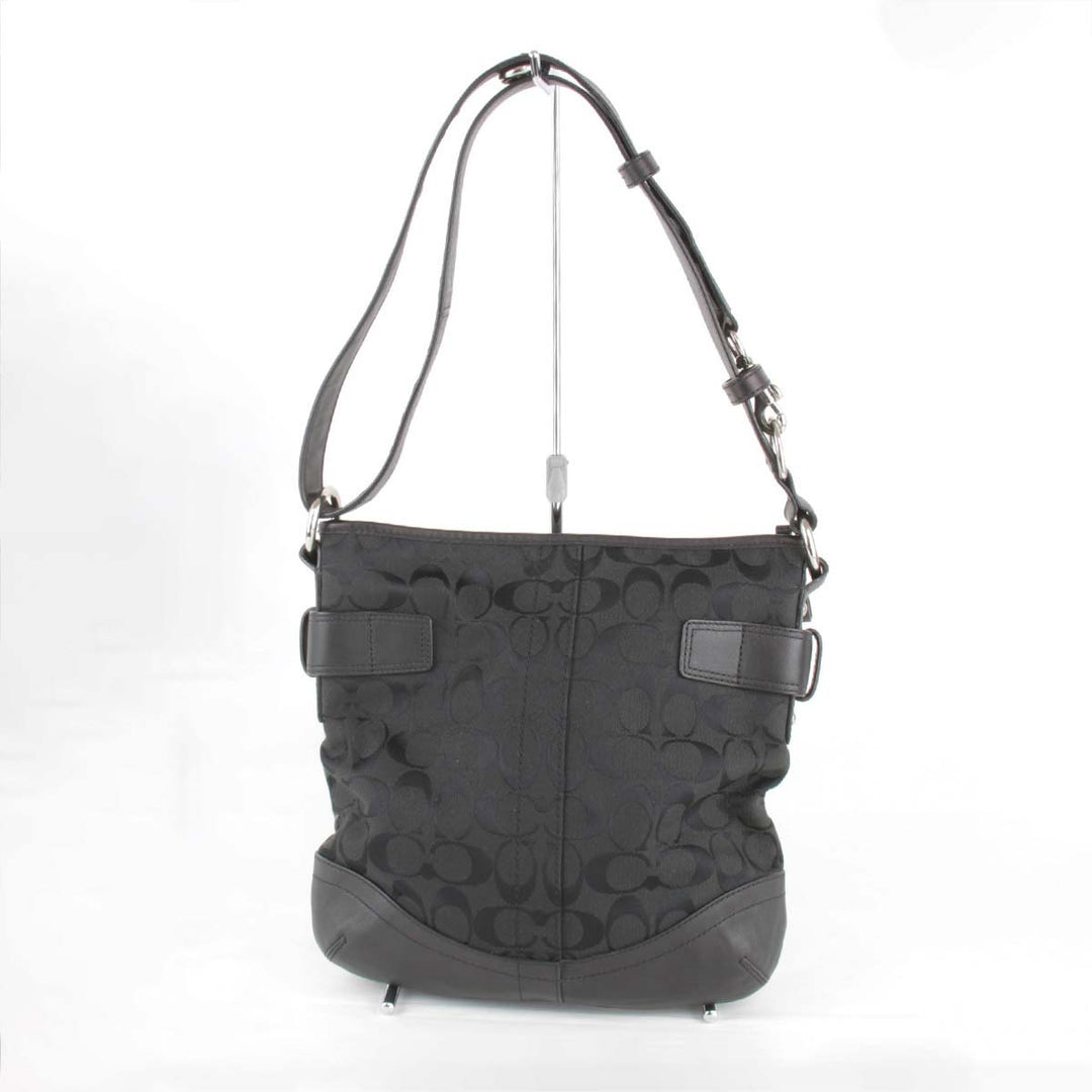 良品『USED』 
COACH コーチ 
 H1282-F19682 ショルダーバッグ 
キャンバス ブラック