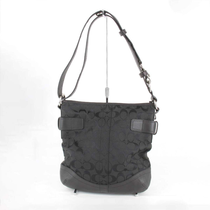 良品『USED』 
COACH コーチ 
 H1282-F19682 ショルダーバッグ 
キャンバス ブラック