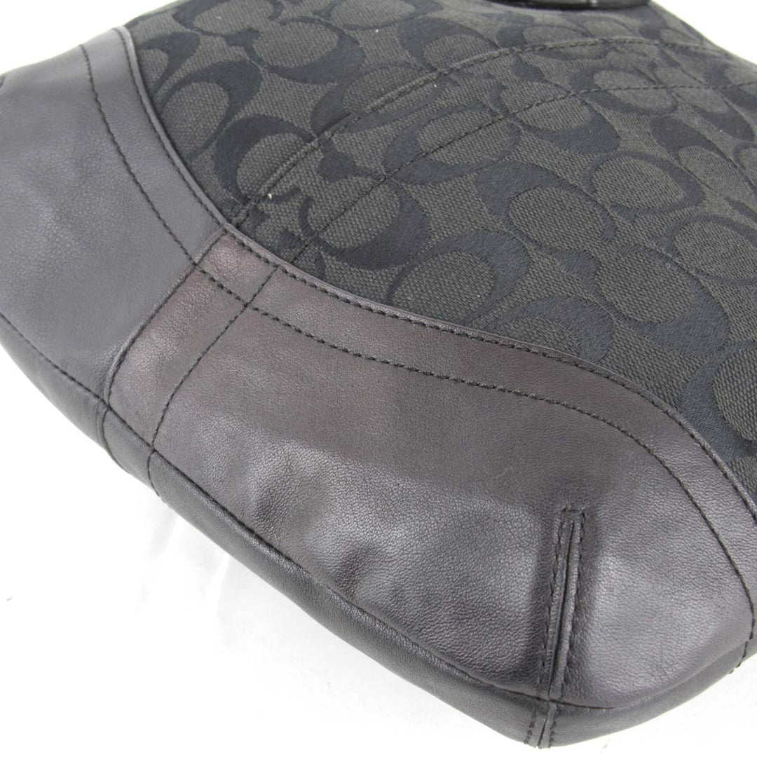 良品『USED』 
COACH コーチ 
 H1282-F19682 ショルダーバッグ 
キャンバス ブラック