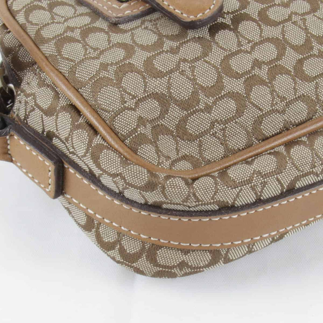 良品『USED』 
COACH コーチ 
 A32-6341 ショルダーバッグ 
キャンバス ベージュ