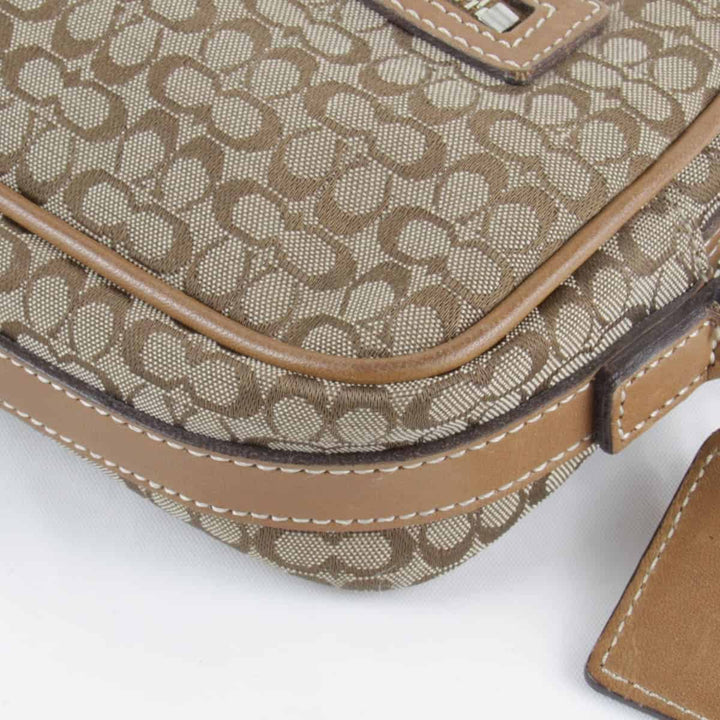 良品『USED』 
COACH コーチ 
 A32-6341 ショルダーバッグ 
キャンバス ベージュ