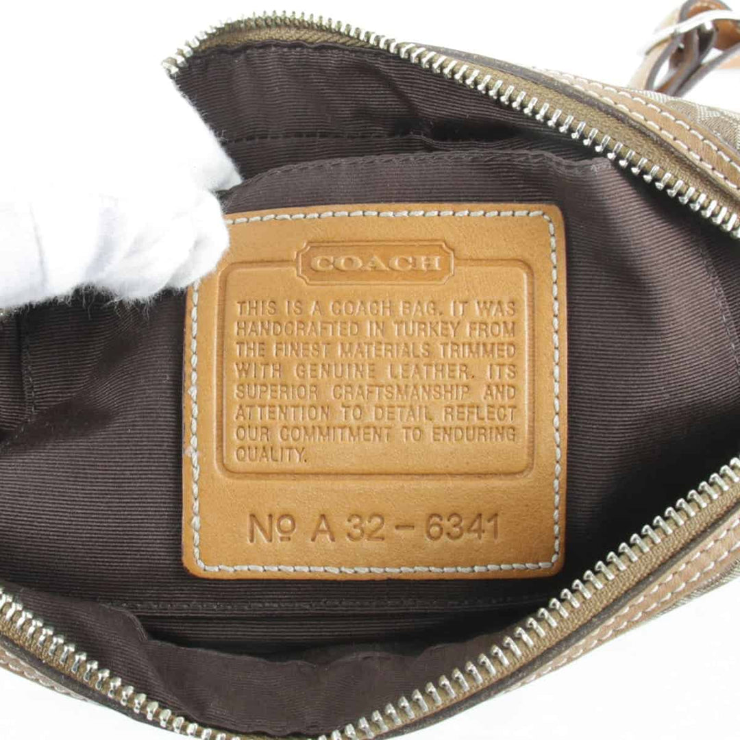良品『USED』 
COACH コーチ 
 A32-6341 ショルダーバッグ 
キャンバス ベージュ