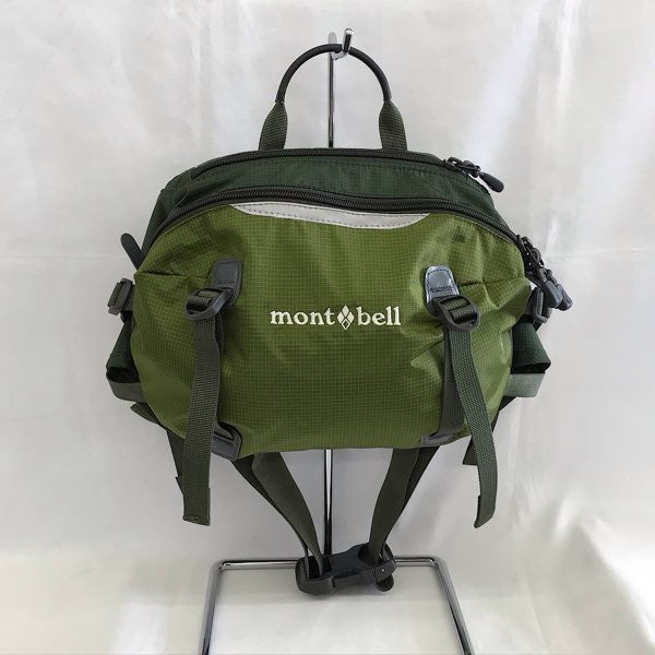 『USED』 
mont-bell モンベル 
 トレールランバーパック4 ウエストバッグ 
ナイロン カーキ