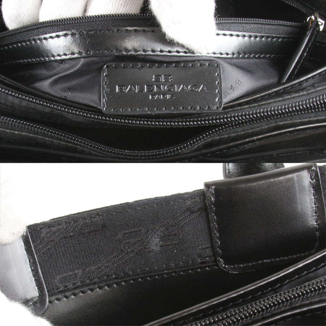 『USED』 
BALENCIAGA バレンシアガ 
 ハンドバッグ 
キャンバス ブラック