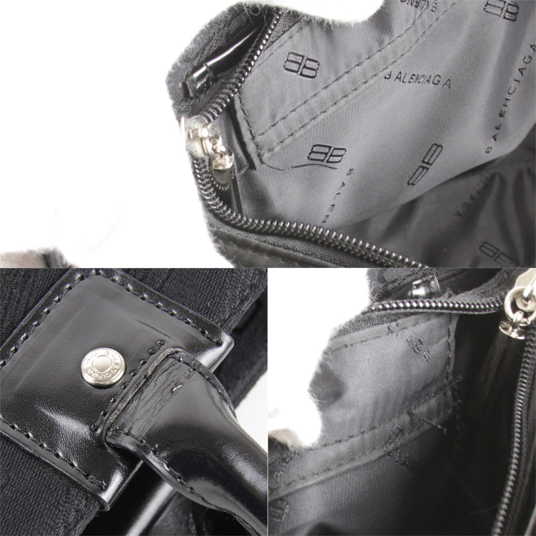 『USED』 
BALENCIAGA バレンシアガ 
 ハンドバッグ 
キャンバス ブラック