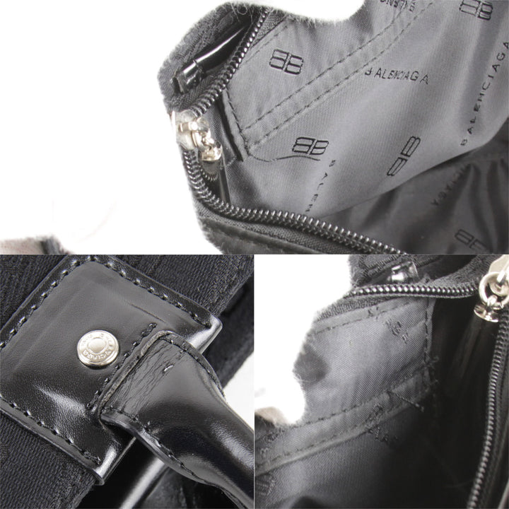 『USED』 
BALENCIAGA バレンシアガ 
 ハンドバッグ 
キャンバス ブラック