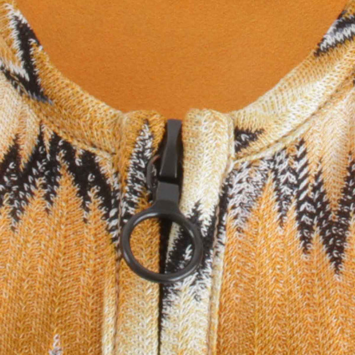 美品『USED』 
Missoni ミッソーニ 
 ジップアップ 168161 ノーカラージャケット 
レーヨン/ポリウレタン  オレンジ