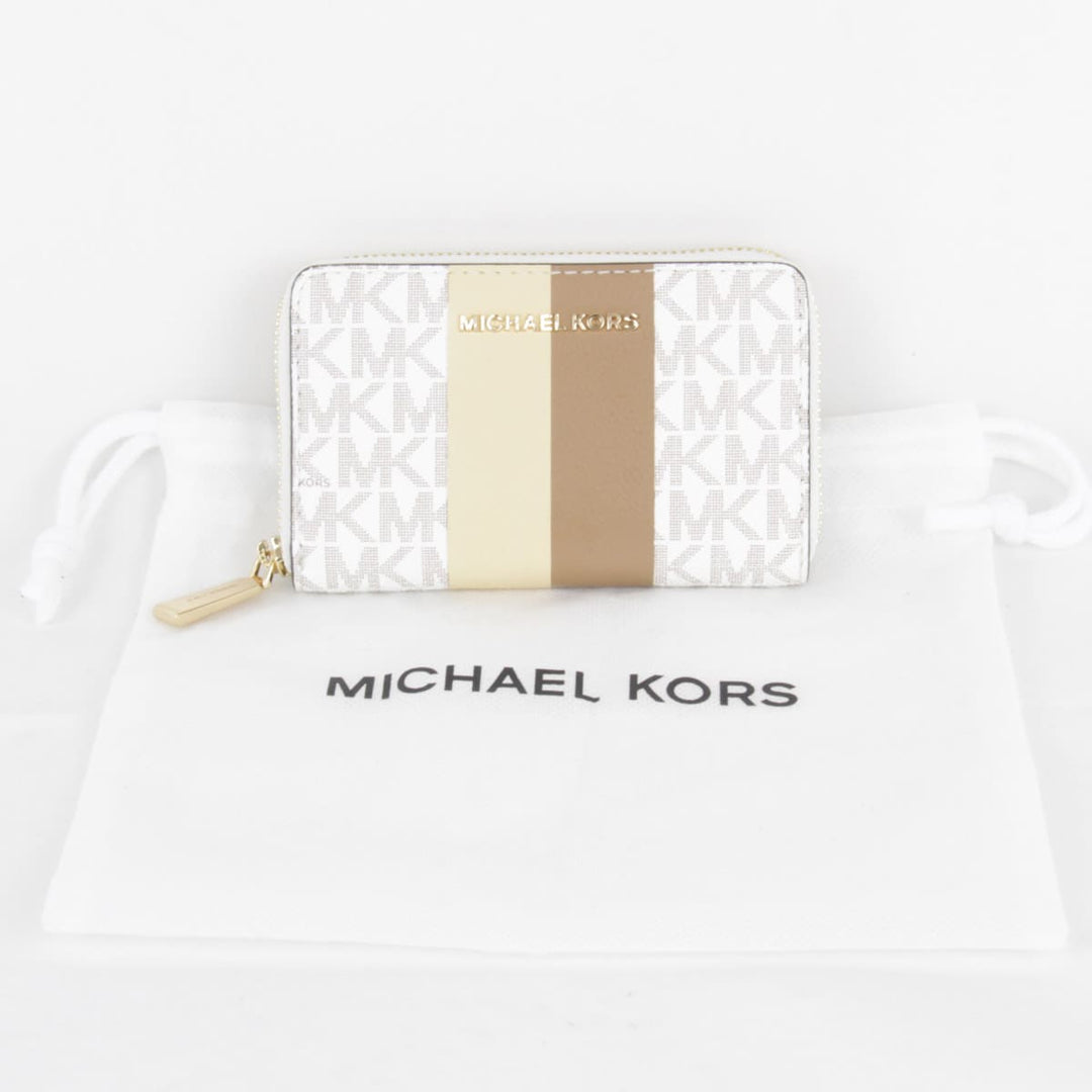 美品『USED』 
Michael Kors マイケルコース 
 カードケース 
PVCコーティングキャンバス ホワイト