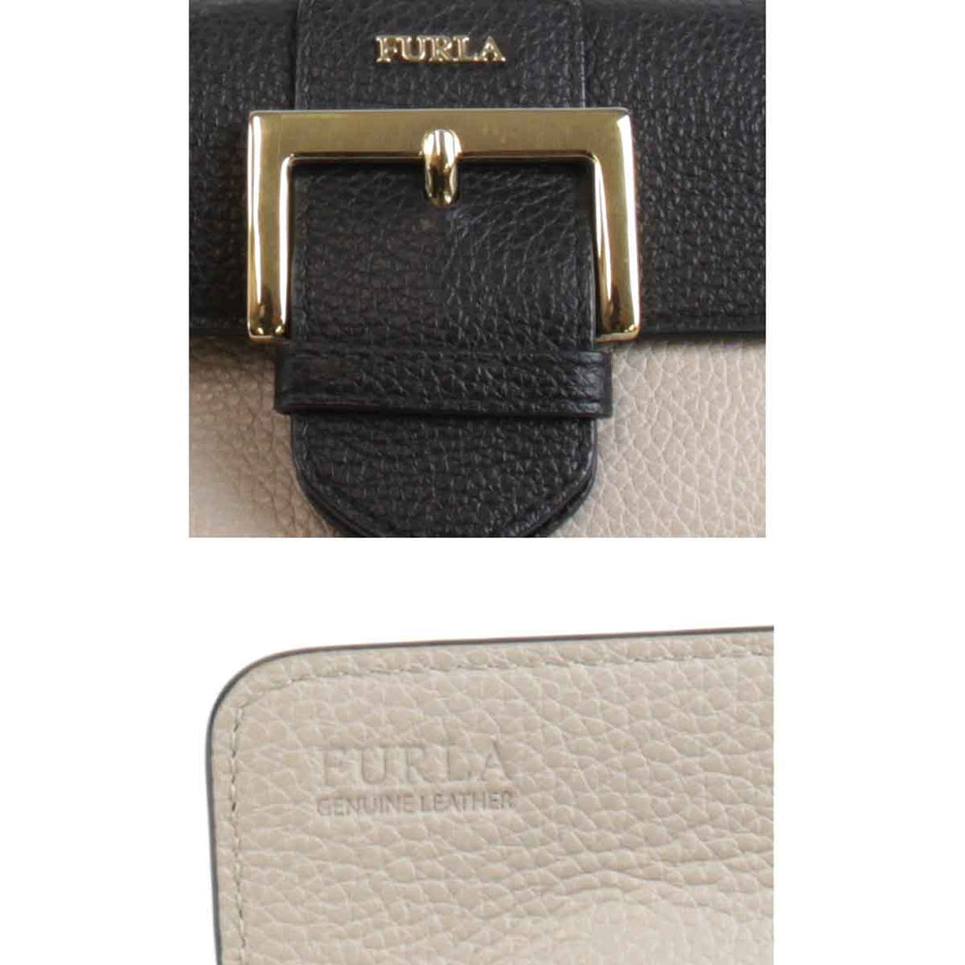 美品『USED』 
Furla フルラ 
 長財布 
レザー ブラック