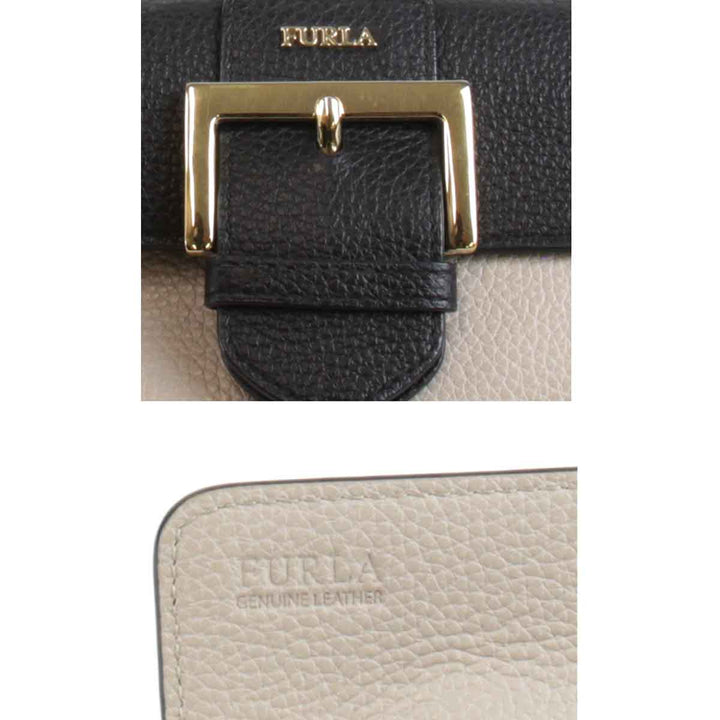 美品『USED』 
Furla フルラ 
 長財布 
レザー ブラック