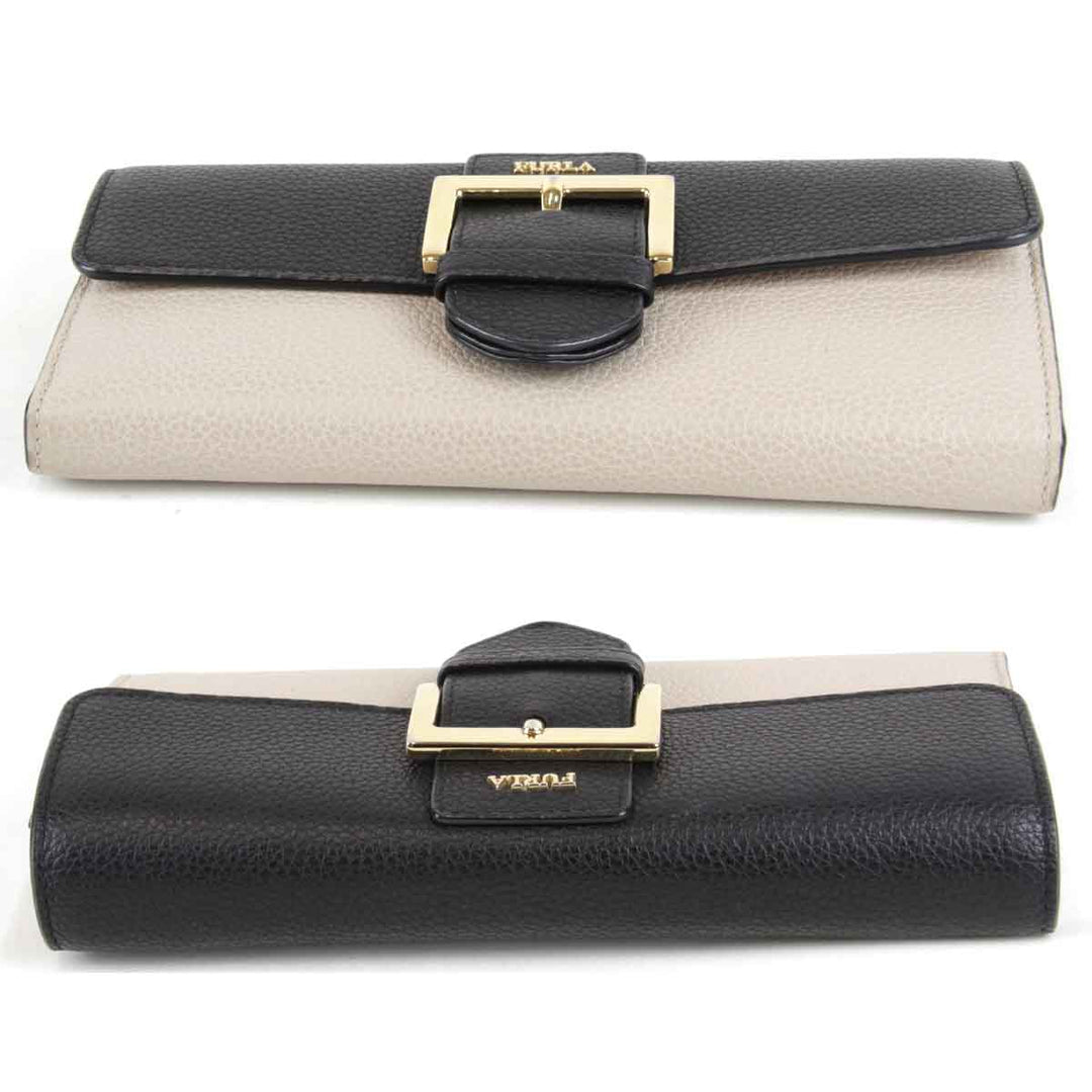 美品『USED』 
Furla フルラ 
 長財布 
レザー ブラック