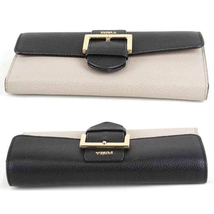 美品『USED』 
Furla フルラ 
 長財布 
レザー ブラック