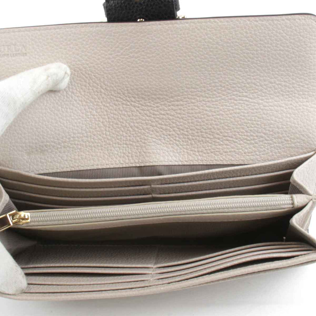 美品『USED』 
Furla フルラ 
 長財布 
レザー ブラック
