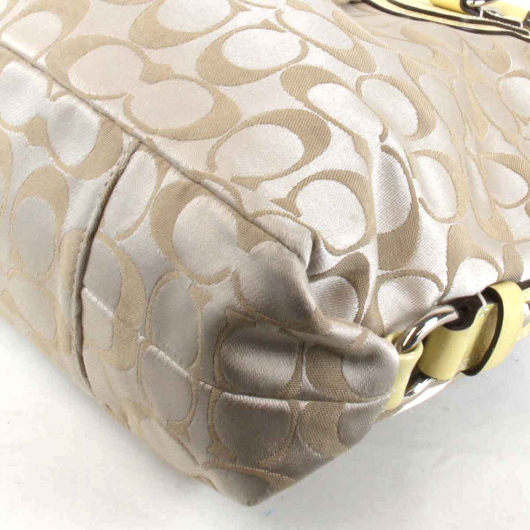『USED』 
COACH コーチ 
 シグネチャー L1060-F15510 ショルダーバッグ 
キャンバス/レザー  イエロー