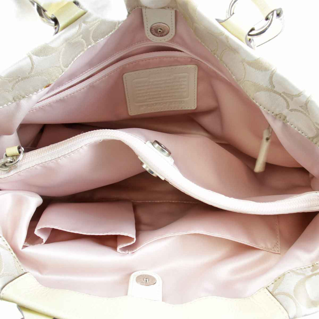『USED』 
COACH コーチ 
 シグネチャー L1060-F15510 ショルダーバッグ 
キャンバス/レザー  イエロー