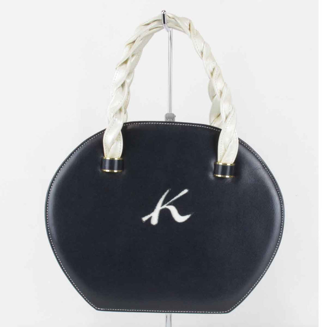 『USED』 
Kitamura キタムラ 
 ハンドバッグ 
レザー ネイビー
