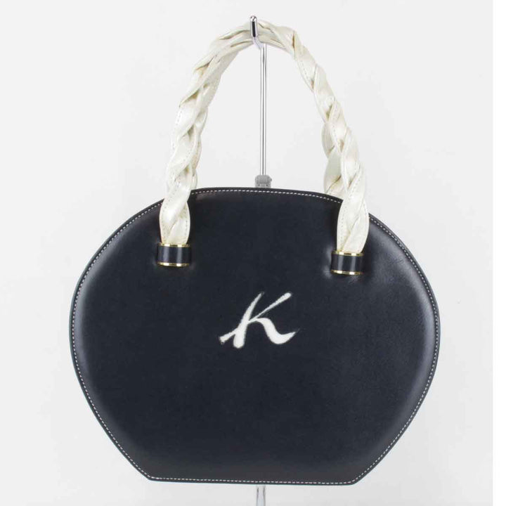 『USED』 
Kitamura キタムラ 
 ハンドバッグ 
レザー ネイビー
