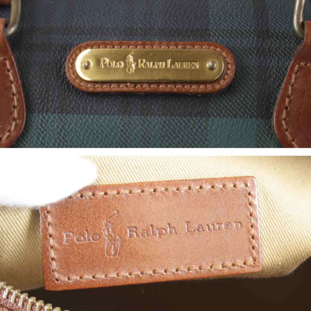 良品『USED』 
POLO RALPH LAUREN ポロ・ラルフローレン 
 ミニボストン ミニボストンバッグ 
PVC グリーン