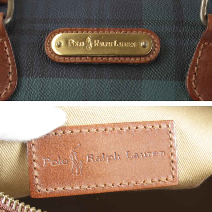 良品『USED』 
POLO RALPH LAUREN ポロ・ラルフローレン 
 ミニボストン ミニボストンバッグ 
PVC グリーン