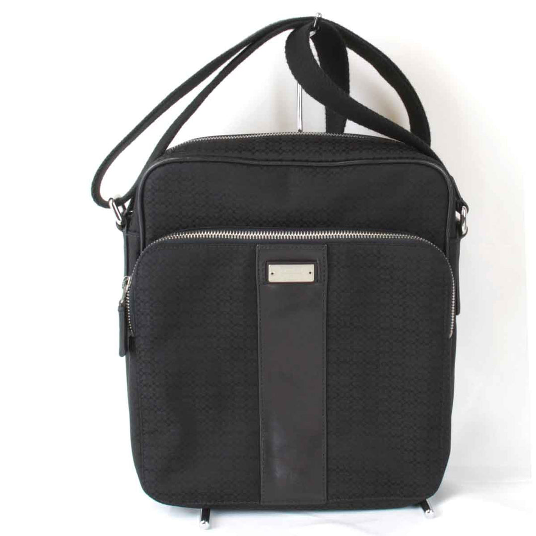 『USED』 
COACH コーチ 
 J35-5058 ショルダーバッグ 
キャンバス ブラック
