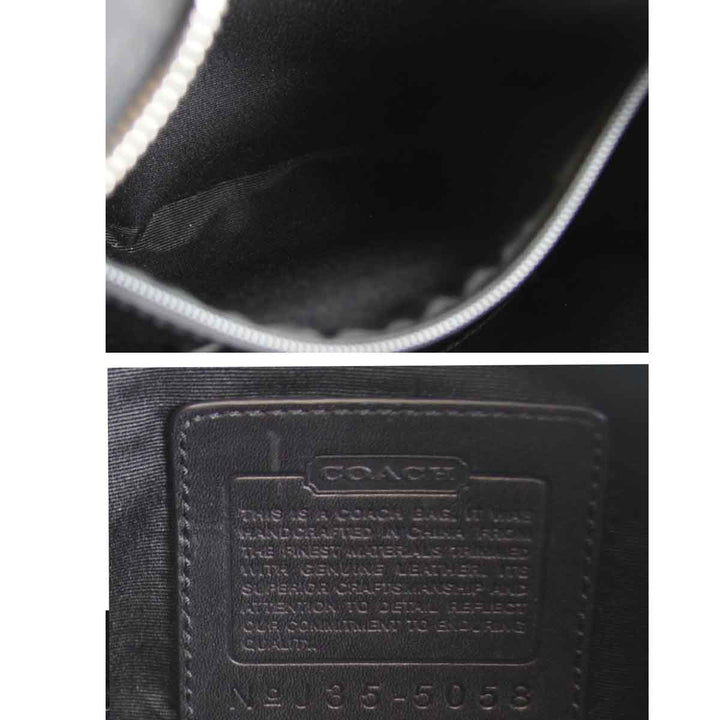 『USED』 
COACH コーチ 
 J35-5058 ショルダーバッグ 
キャンバス ブラック