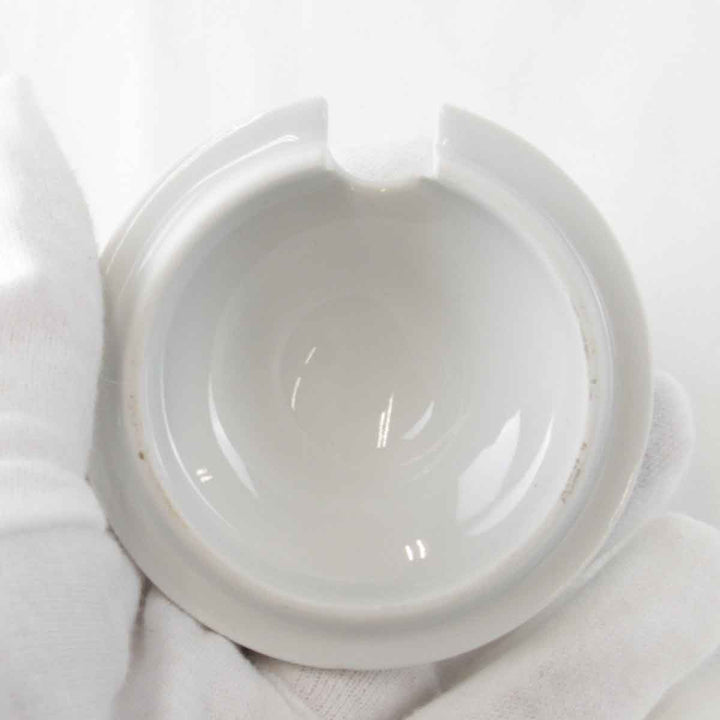 『USED』 
 
 ソーサ一体型シュガーポット（スプーン付） 陶器 食器 
陶磁器 ホワイト