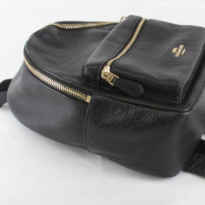 美品『USED』 
COACH コーチ 
 F1881-F28995 リュック・デイパック 
レザー ブラック