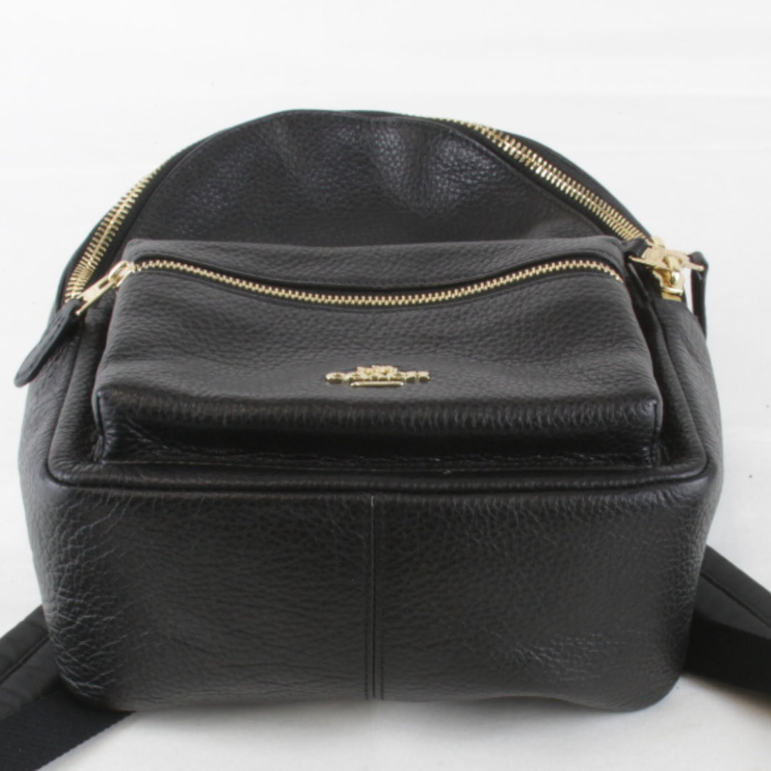 美品『USED』 
COACH コーチ 
 F1881-F28995 リュック・デイパック 
レザー ブラック
