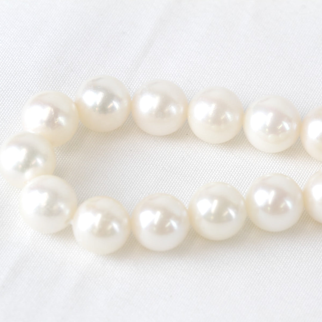 良品『USED』 シルバー/パール 
 7~7.5mm 鑑別書付 ネックレス
 本真珠