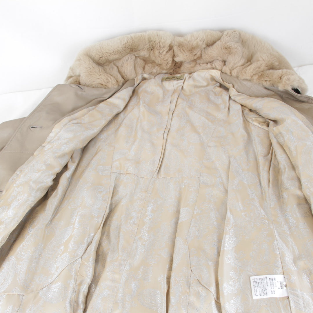 美品『USED』 
 
 コート 
羊革/ラビットファー ベージュ