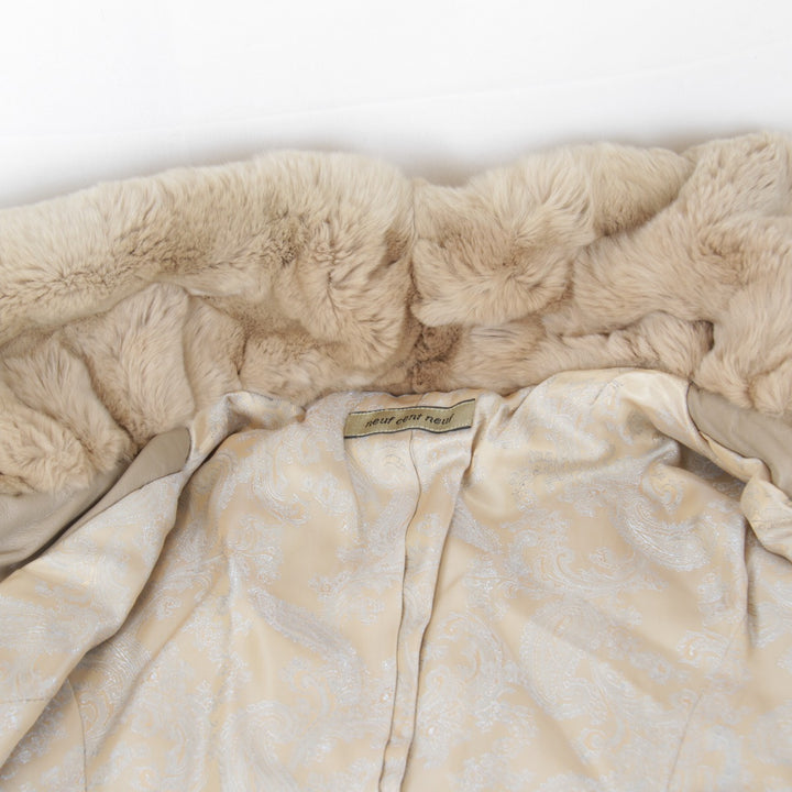 美品『USED』 
 
 コート 
羊革/ラビットファー ベージュ