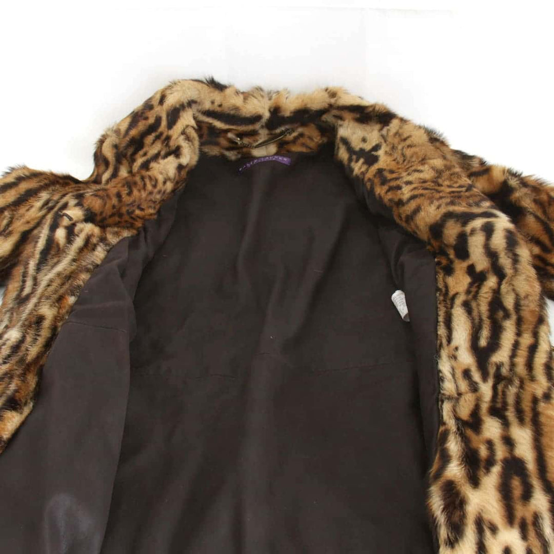 美品『USED』 
RALPH LAUREN ラルフローレン 
 コート 
フェイクファー ブラウン