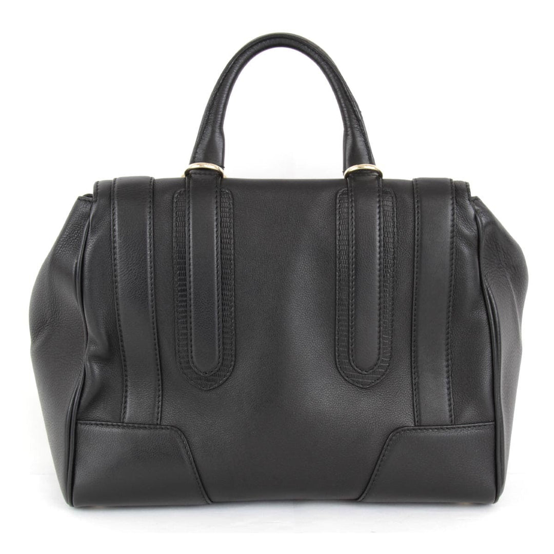 『USED』 
BALLY バリー 
 BALLY 2WAY ハンドバッグ 
レザー ブラック