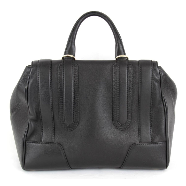 『USED』 
BALLY バリー 
 BALLY 2WAY ハンドバッグ 
レザー ブラック