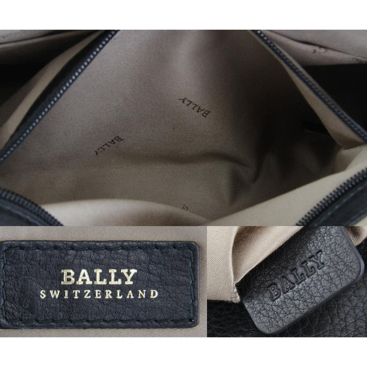 『USED』 
BALLY バリー 
 BALLY 2WAY ハンドバッグ 
レザー ブラック