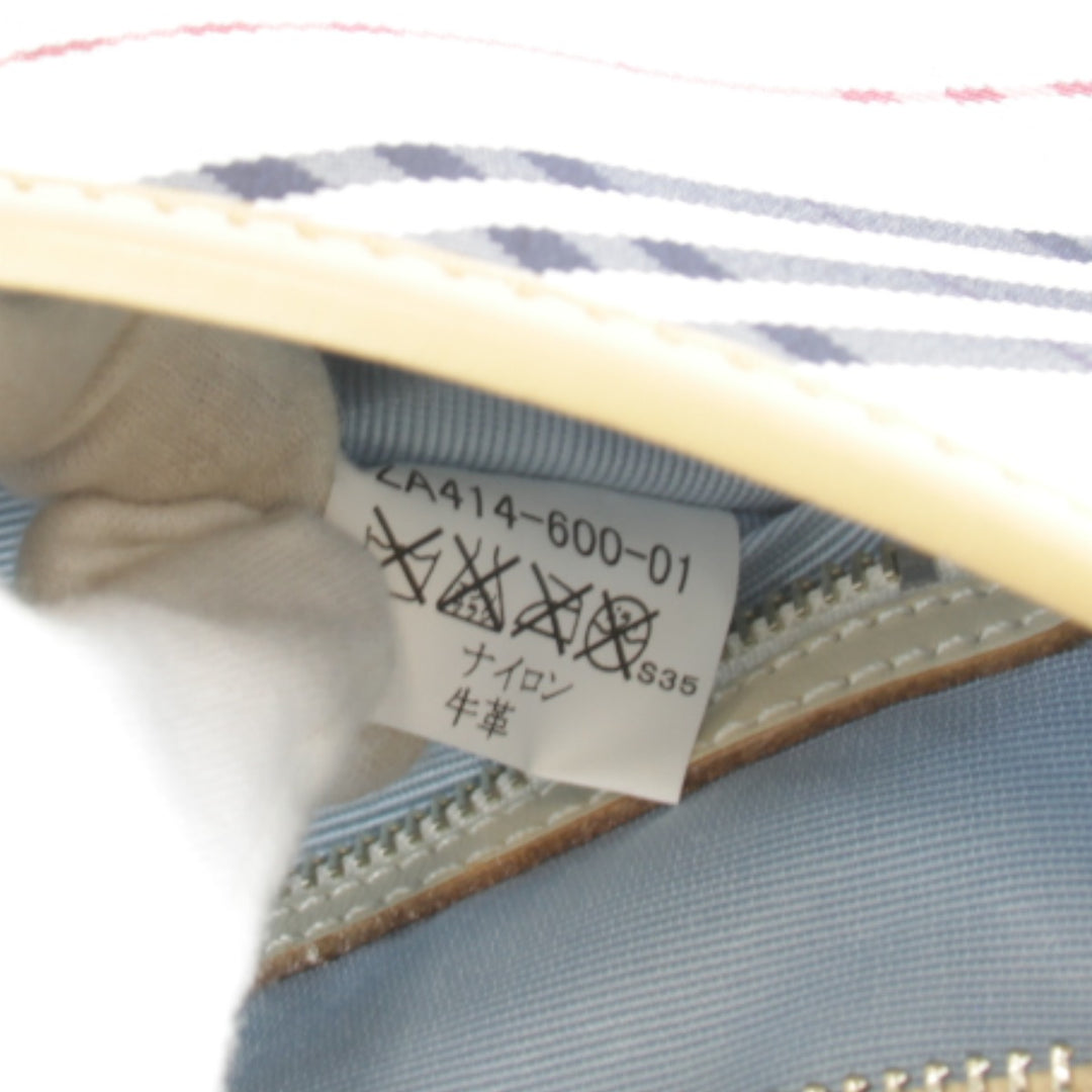 良品『USED』 
BURBERRY バーバリー 
 ブルーレーベル ショルダーバッグ 
ナイロン/レザー ホワイト チェック
