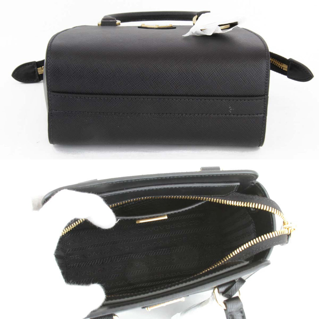 美品『未使用』 
PRADA プラダ 
 ハンドバッグ 
サフィアーノレザー ブラック