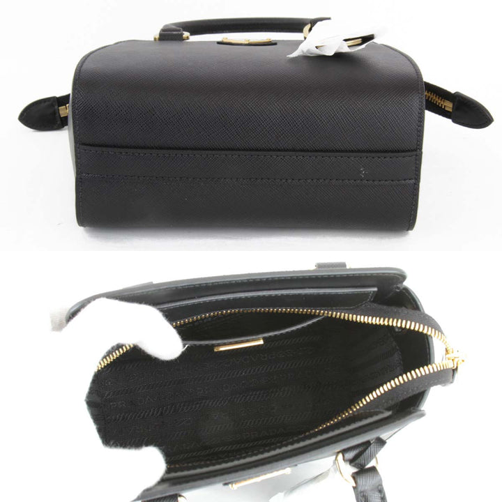 美品『未使用』 
PRADA プラダ 
 ハンドバッグ 
サフィアーノレザー ブラック