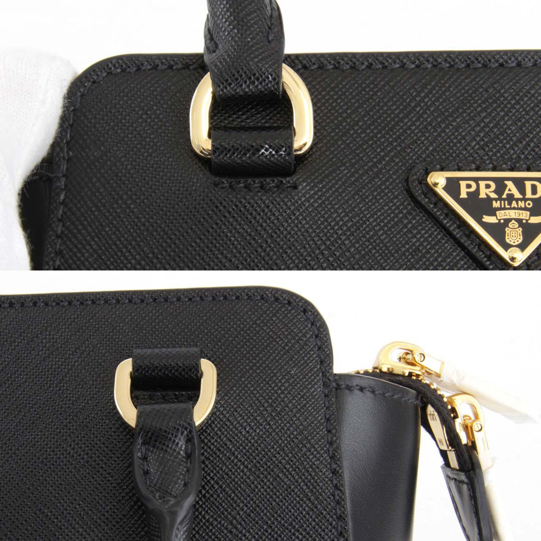 美品『未使用』 
PRADA プラダ 
 ハンドバッグ 
サフィアーノレザー ブラック