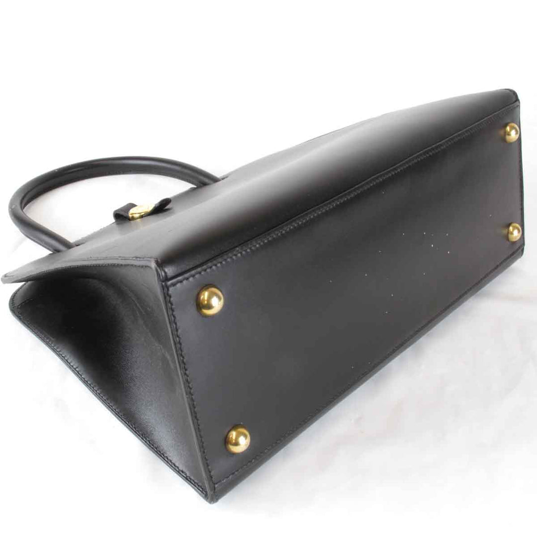 『USED』 
HERMES エルメス 
 ダルヴィ　□G刻印 ハンドバッグ 
レザー ブラック