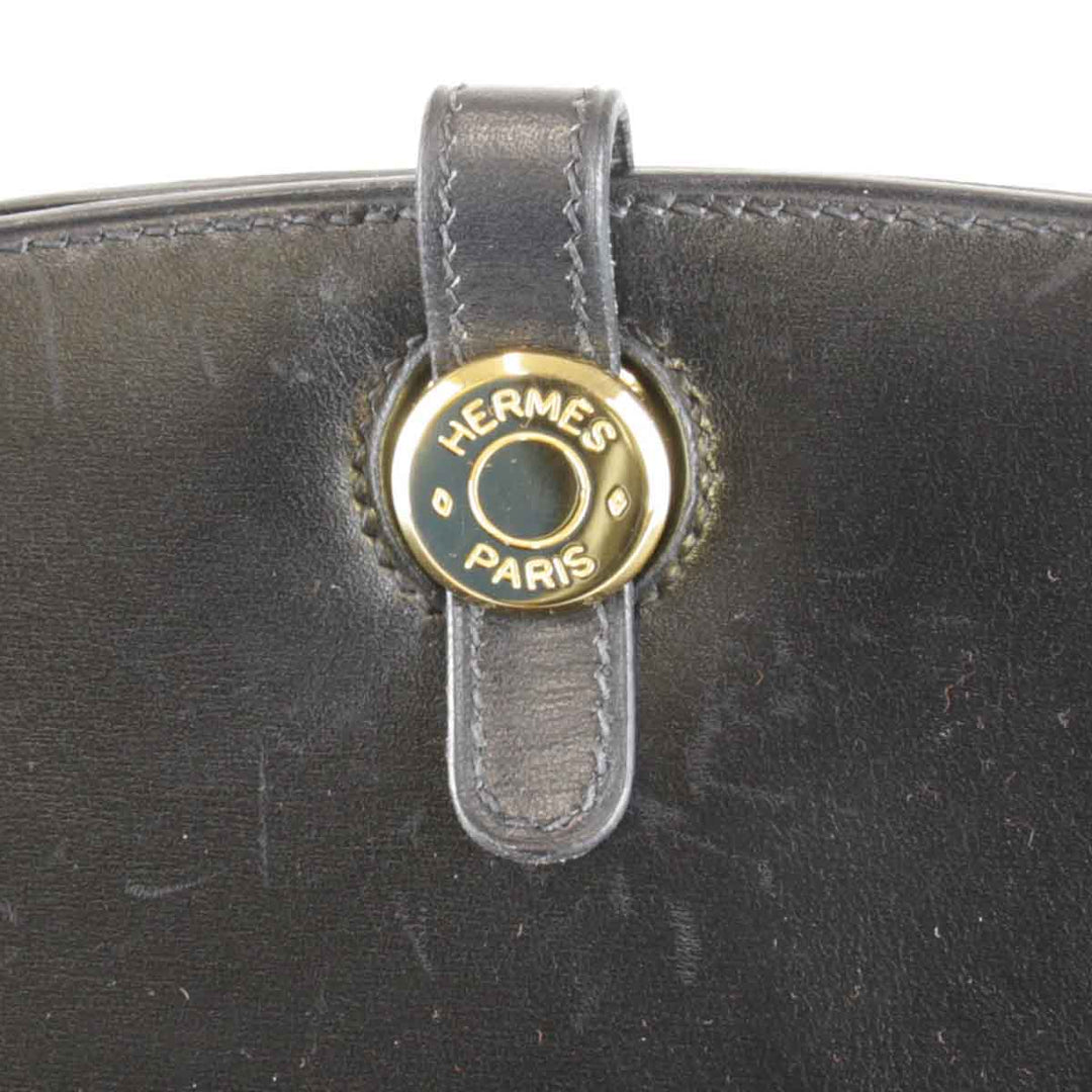 『USED』 
HERMES エルメス 
 ダルヴィ　□G刻印 ハンドバッグ 
レザー ブラック
