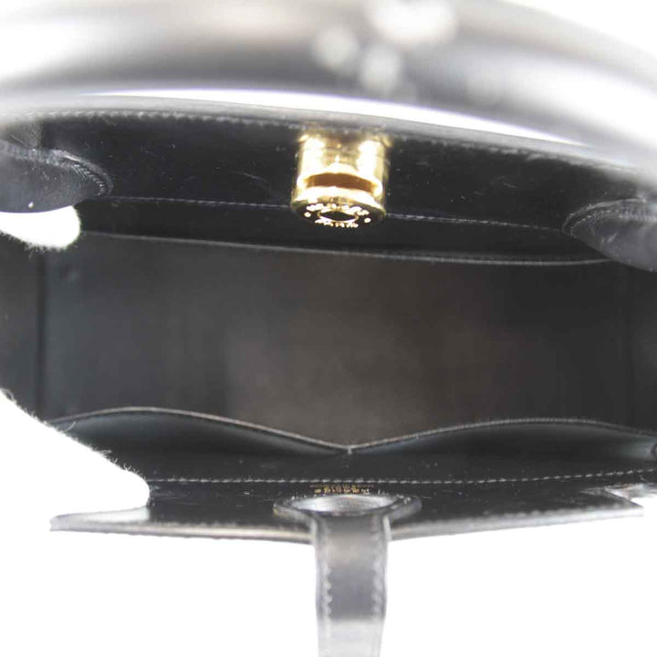 『USED』 
HERMES エルメス 
 ダルヴィ　□G刻印 ハンドバッグ 
レザー ブラック