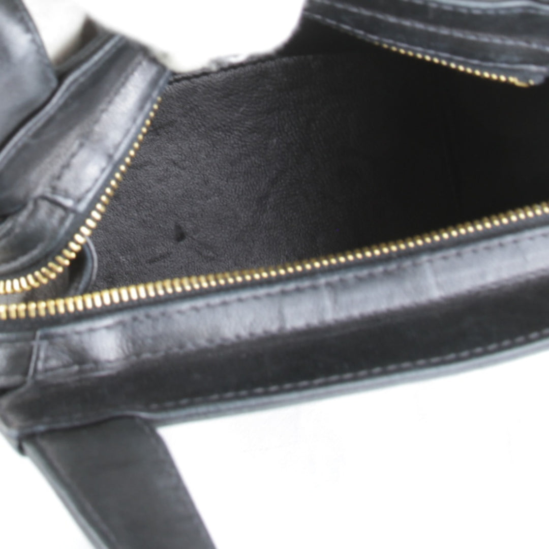 【価格改定】『USED』 
CHANEL シャネル 
 ロゴ ラムスキン ゴールド金具 ハンドバッグ 
レザー ブラック