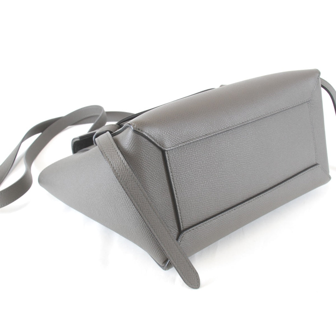 【価格改定】美品『USED』 
CELINE セリーヌ 
 ベルトバッグ マイクロ 2WAY 保存袋有 ショルダーバッグ 
レザー グレー