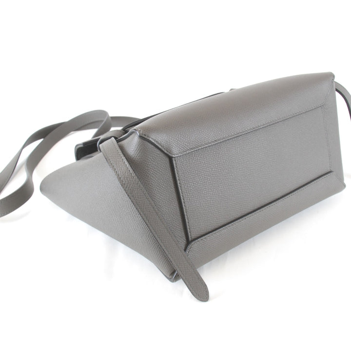 【価格改定】美品『USED』 
CELINE セリーヌ 
 ベルトバッグ マイクロ 2WAY 保存袋有 ショルダーバッグ 
レザー グレー