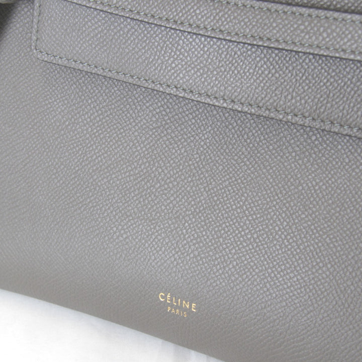 【価格改定】美品『USED』 
CELINE セリーヌ 
 ベルトバッグ マイクロ 2WAY 保存袋有 ショルダーバッグ 
レザー グレー