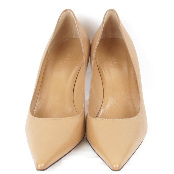 美品『USED』 
GUCCI グッチ 
 パンプス 
レザー ブラウン