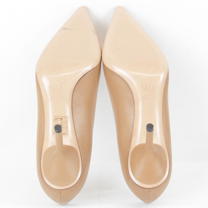 美品『USED』 
GUCCI グッチ 
 パンプス 
レザー ブラウン