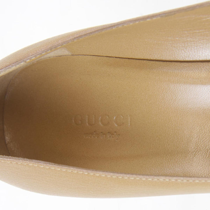 美品『USED』 
GUCCI グッチ 
 パンプス 
レザー ブラウン