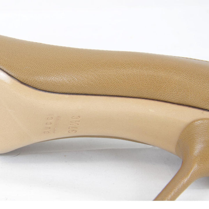 美品『USED』 
GUCCI グッチ 
 パンプス 
レザー ブラウン